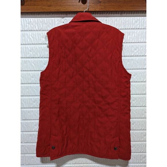 Dismero Women's Red Button-Down Quilted Vest Size M - Picture 3 of 6